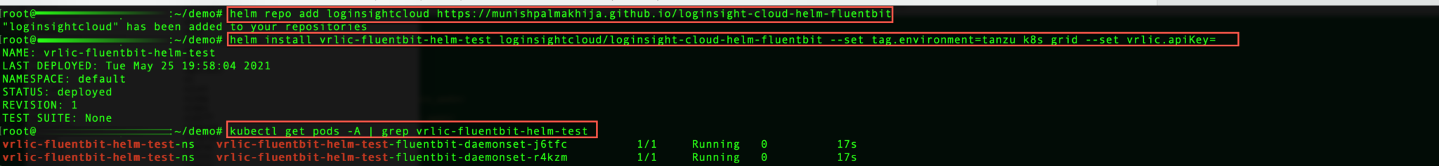 Presenting Fluentbit HelmChart for vRealize LogInsight Cloud